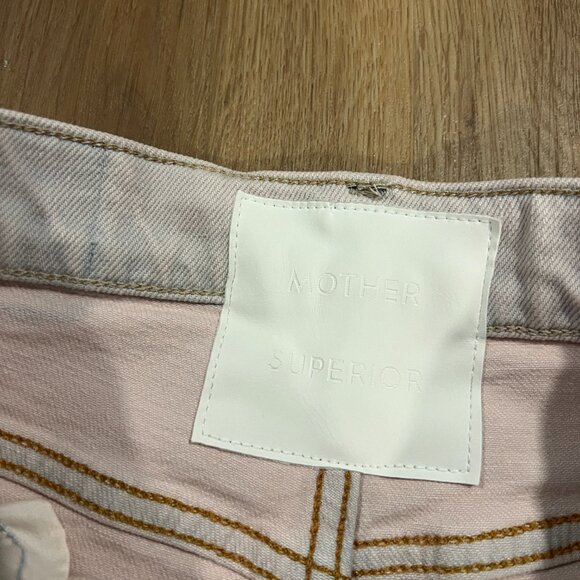 Mother Jeans The Tomcat Ankle Dunked In Trouble Light Pink Size 26 - Picture 7 of 12